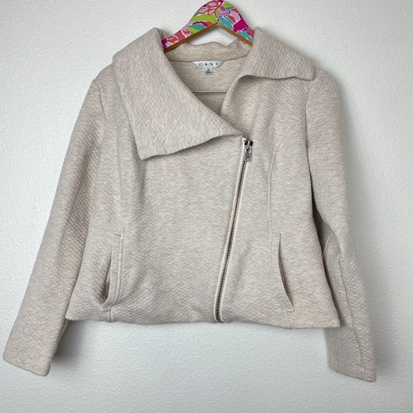 CAbi cropped moto jacket size M Style 913 - Picture 2 of 7
